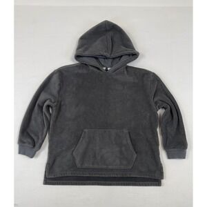 Gap Kids Fleece Hoodie Pullover Kangaroo Pocket Size L (10) Dark Grey Soft